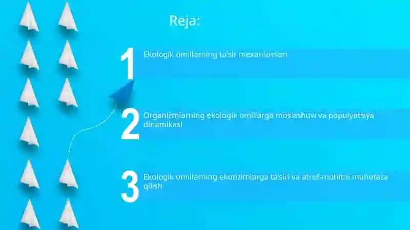 Ekologik omillarning tirik organizmlarga ta'siretish mexanizmlari 2