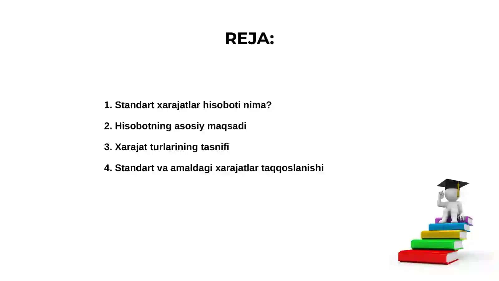 Standart xarajatlar hisoboti 2