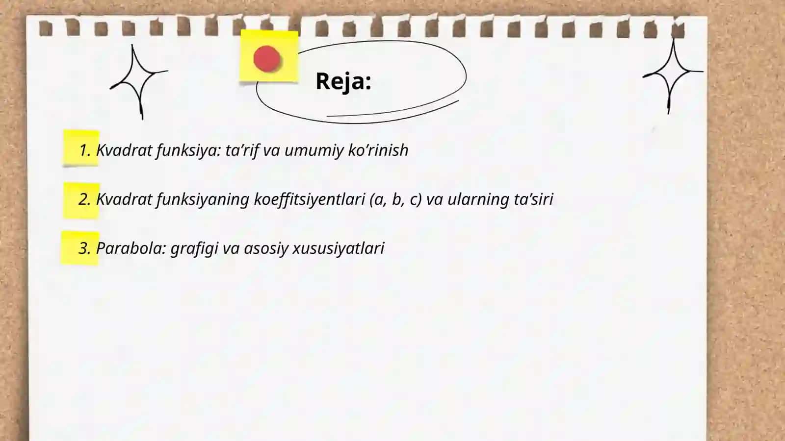 Kvadrat funksiya va uning grafigi 2