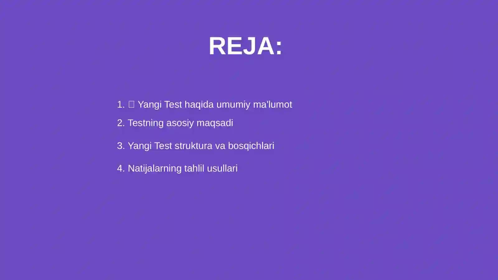 💠 Yangi Test 2