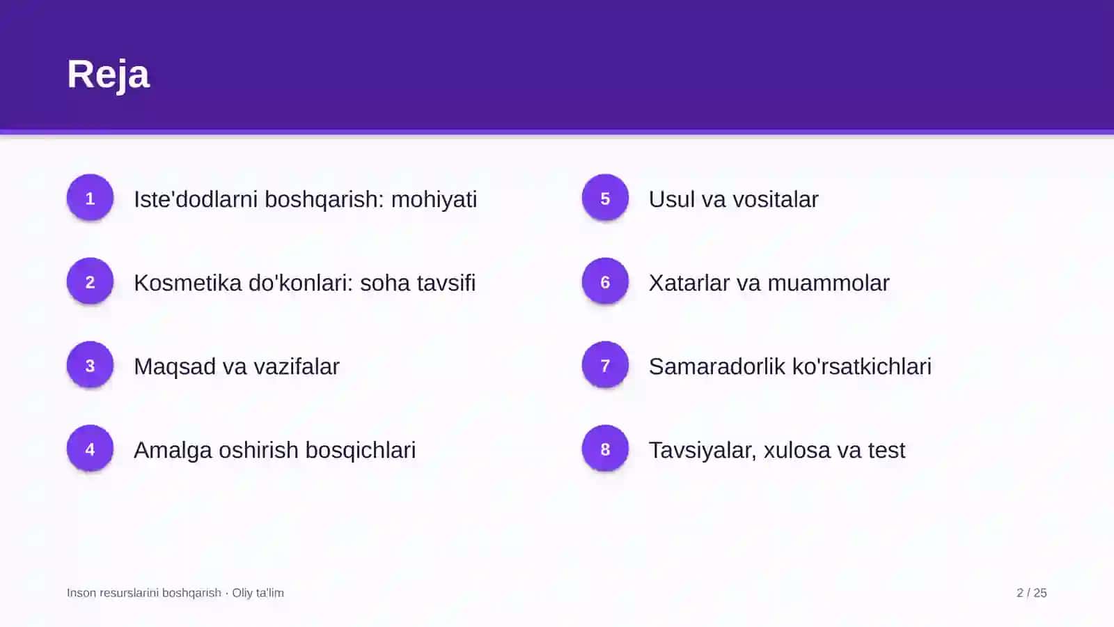 Kosmetika do'konlarida iste'dodlarni boshqarish 2