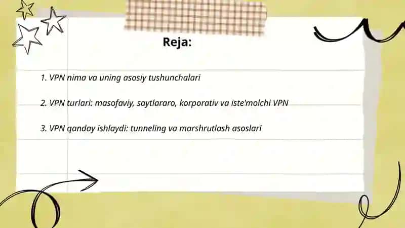 VPN (Virtual Shaxsiy Tarmoq) 2