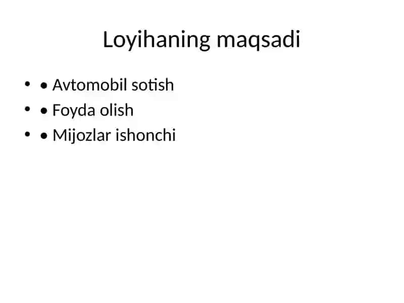 Avtomobil sotish biznesi 2