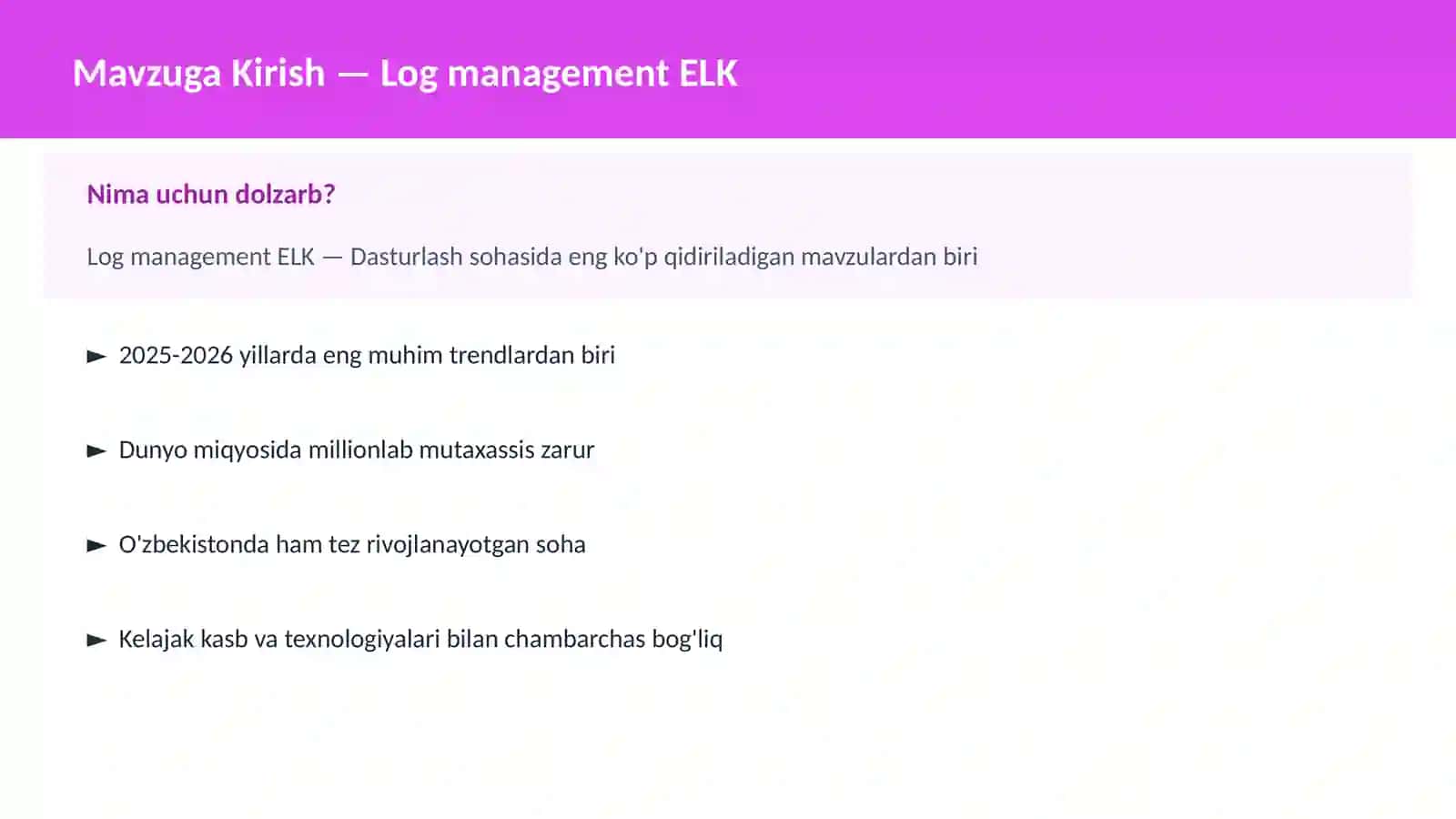 Log management ELK 2