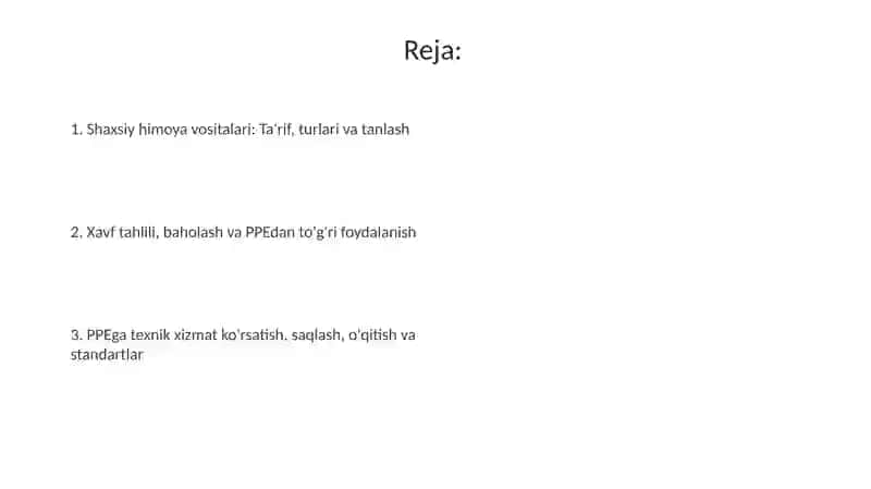 Shaxsiy himoya vositalari 2