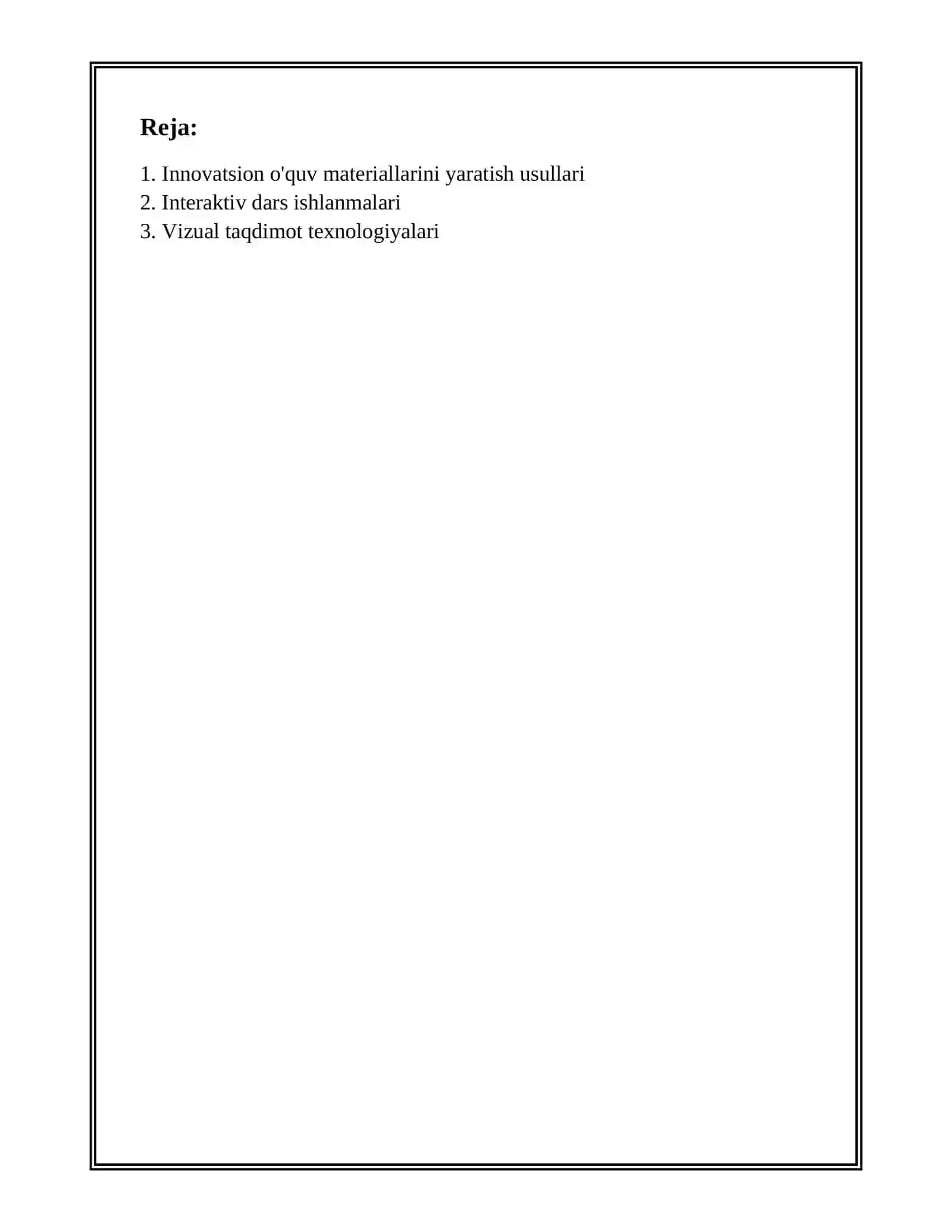 OʻQUV MATERIALLARINI TAYYORLASHGA KREATIV YONDASHUV 2