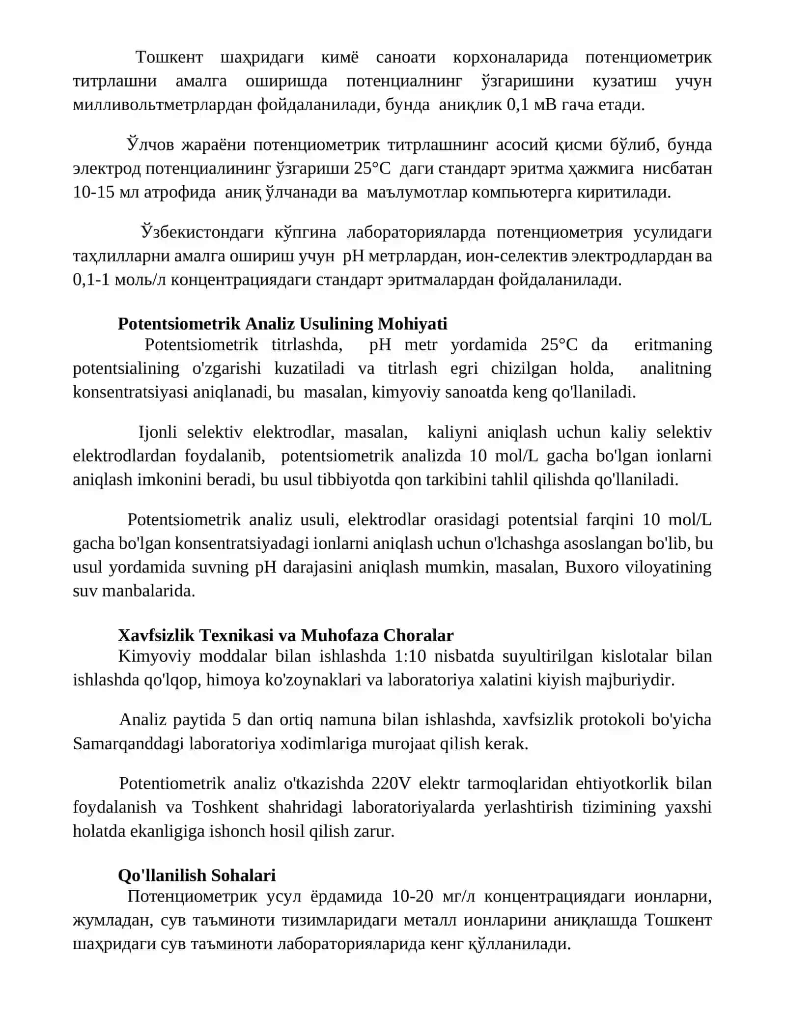Potentsiometrik Titrlash 2