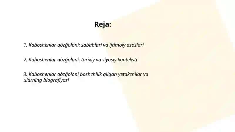 Kaboshenlar qôzğoloni 2
