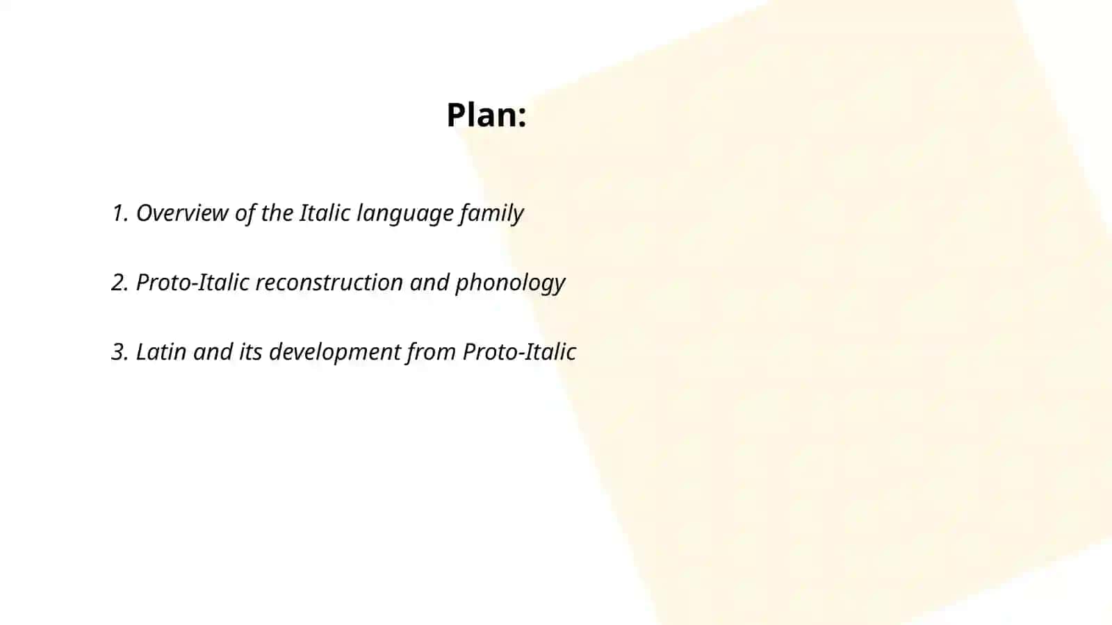 Italic languages 2