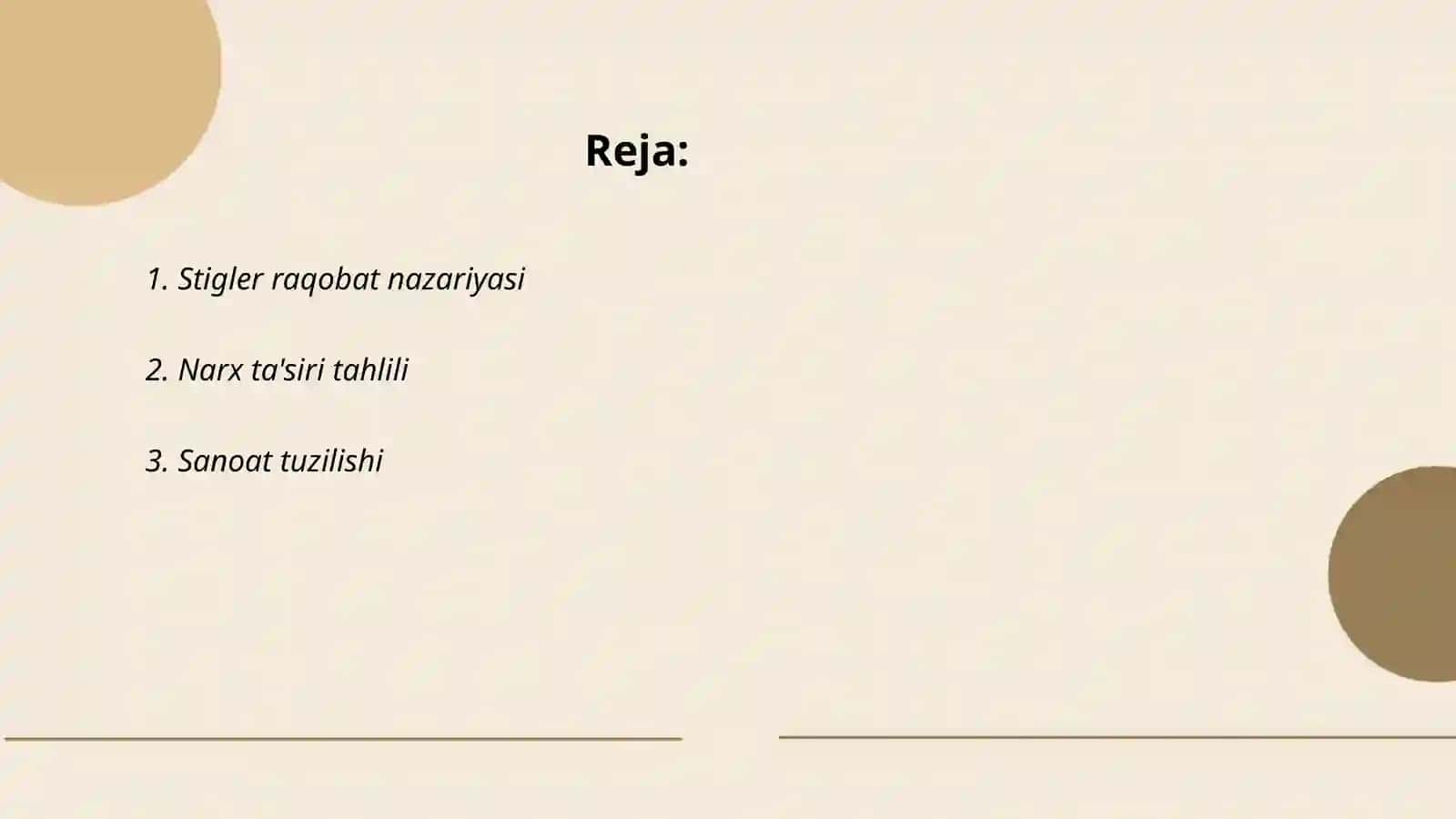 Stigler raqobat nazariyasi 2