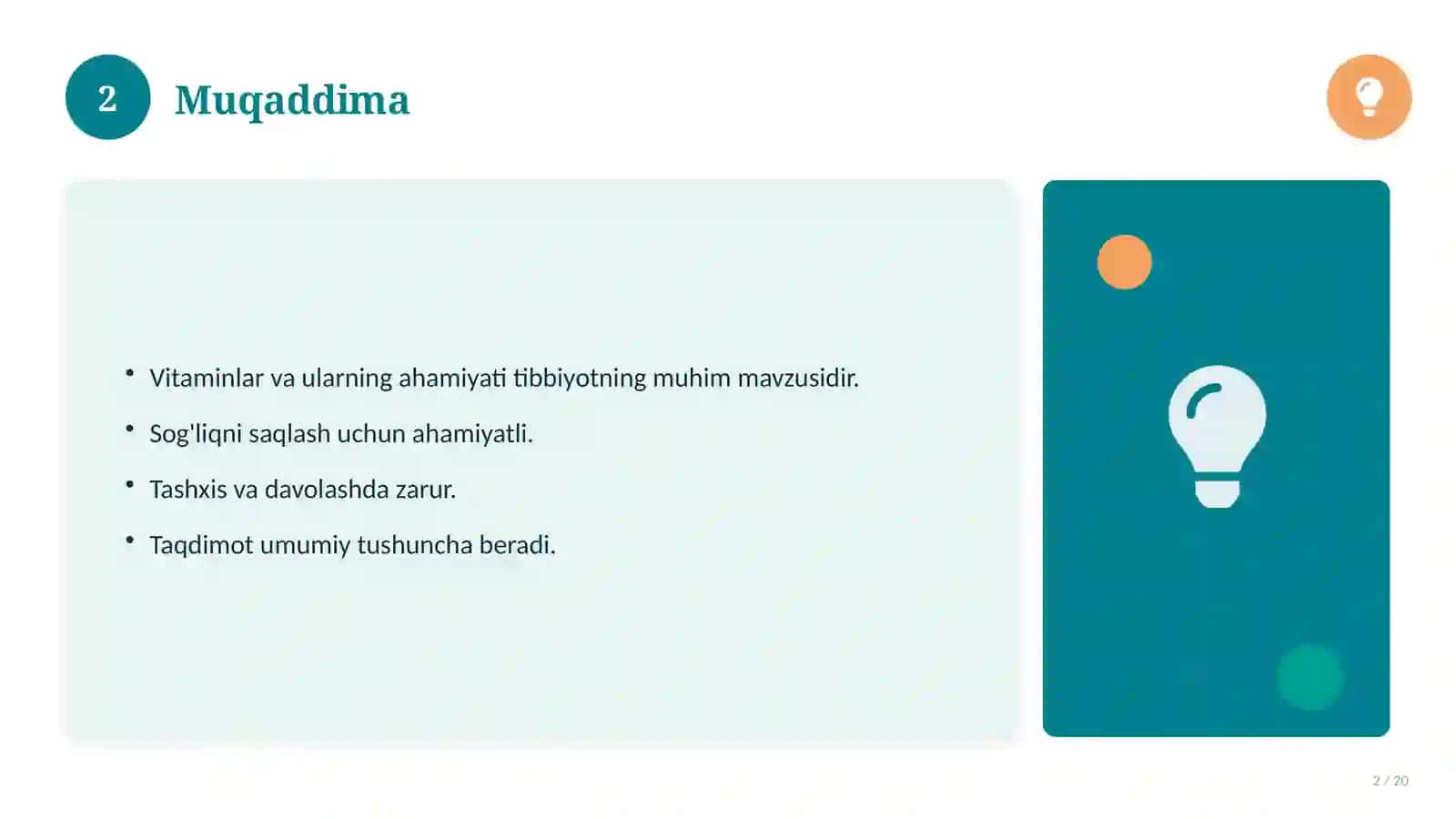 Vitaminlar va ularning ahamiyati 2