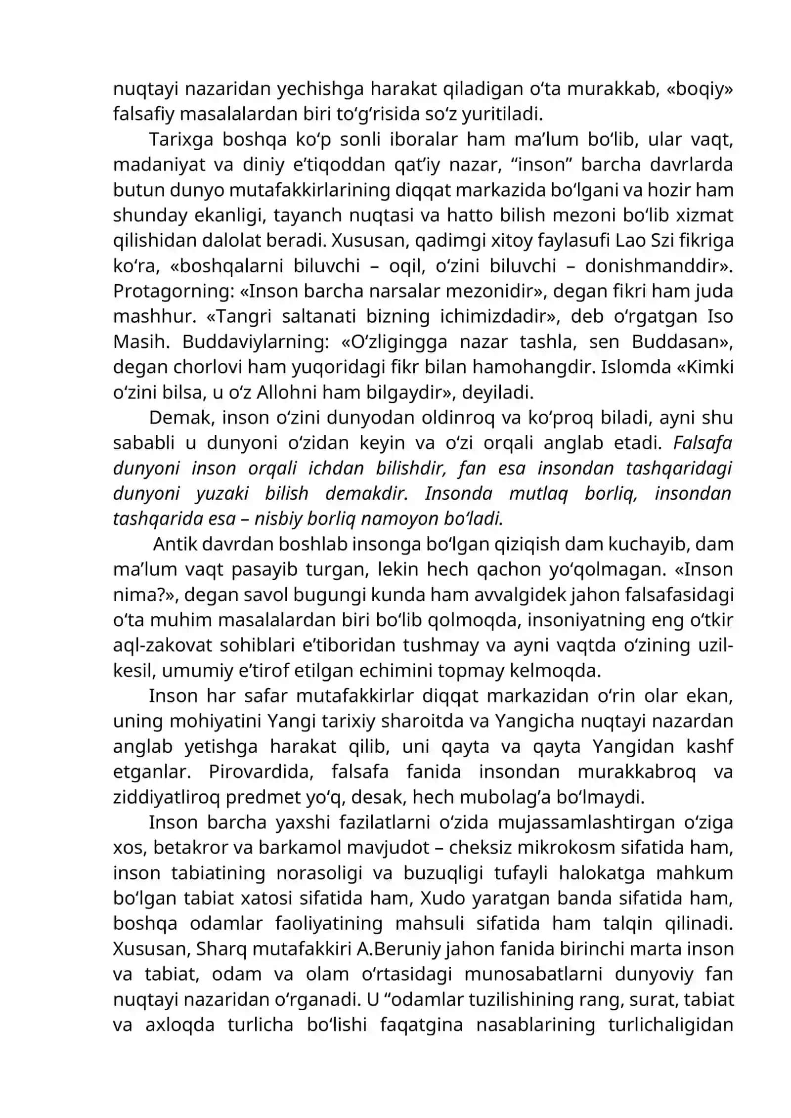 Inson falsafasi (Falsafiy antropologiya) 2