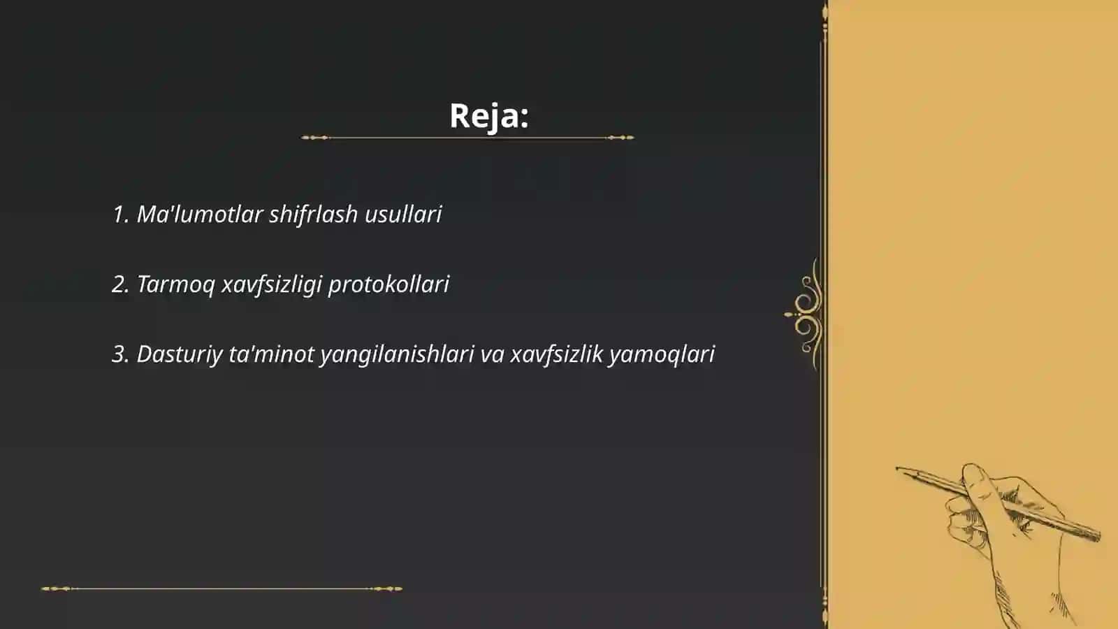 Ma'lumotlar shifrlash usullari 2