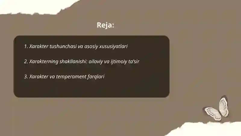 Xarakter va Nazokat 2