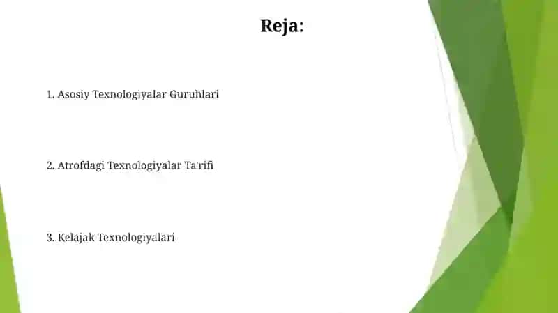 Kelajakdagi Texnologiyalar 2