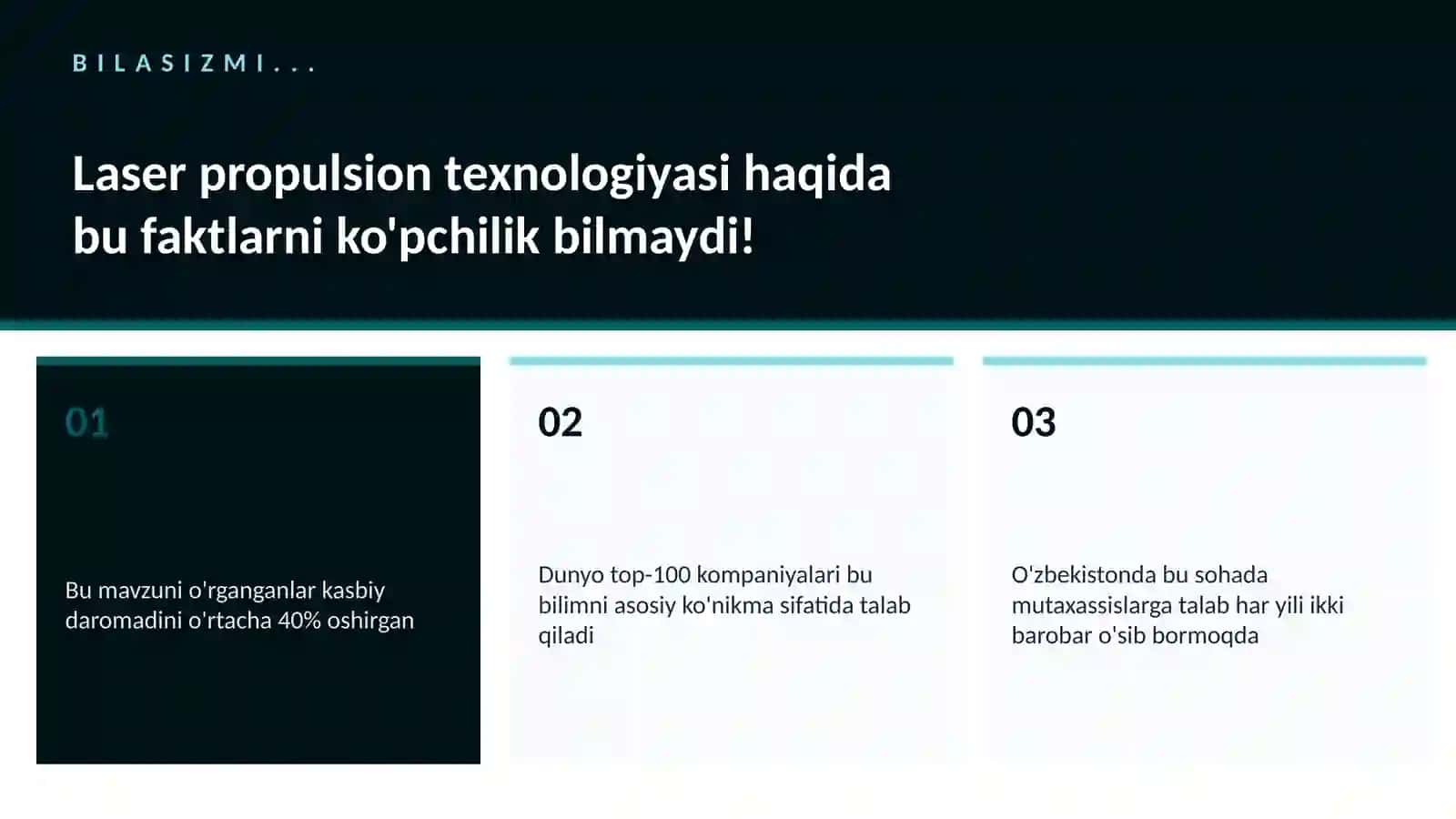 Laser propulsion texnologiyasi 2