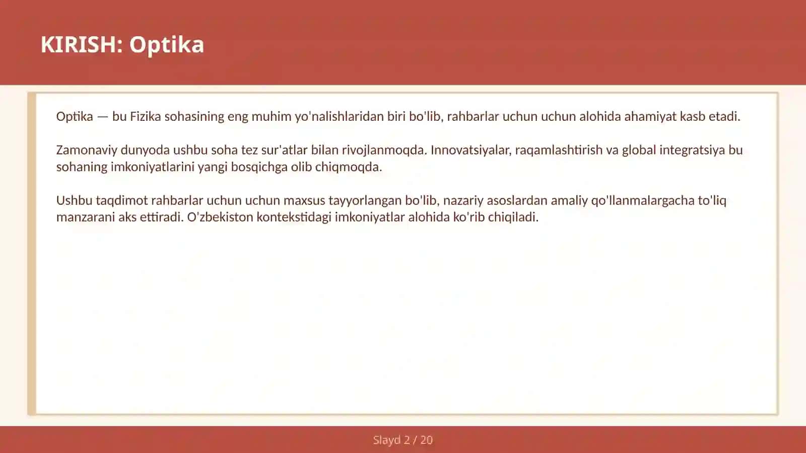 Optika 2