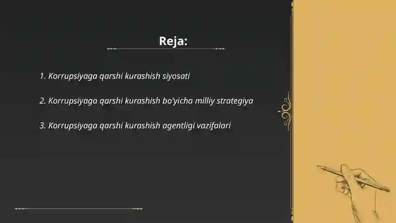 O'zbekiston Respublikasida Korrupsiyaga qarshi kurashish organlarining vazifa va vakolatlari 2