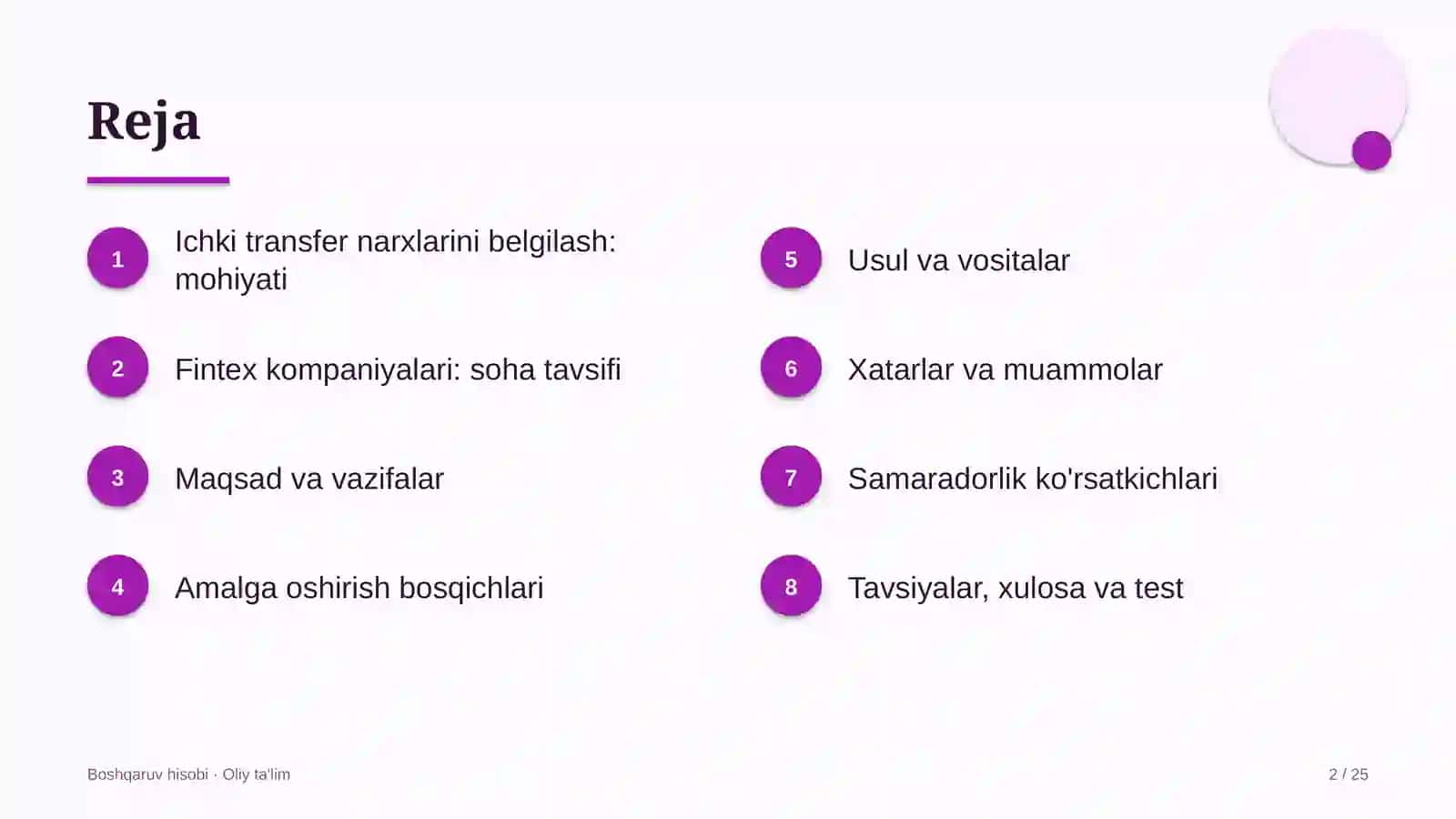 fintex kompaniyalarida ichki transfer narxlarini belgilash 5640 2