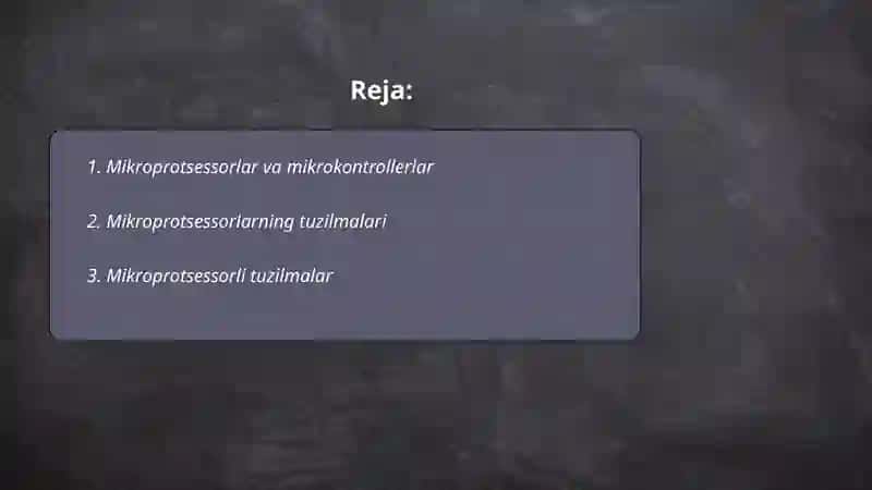 mikroprosserlar va mikrokontrollerlar 2