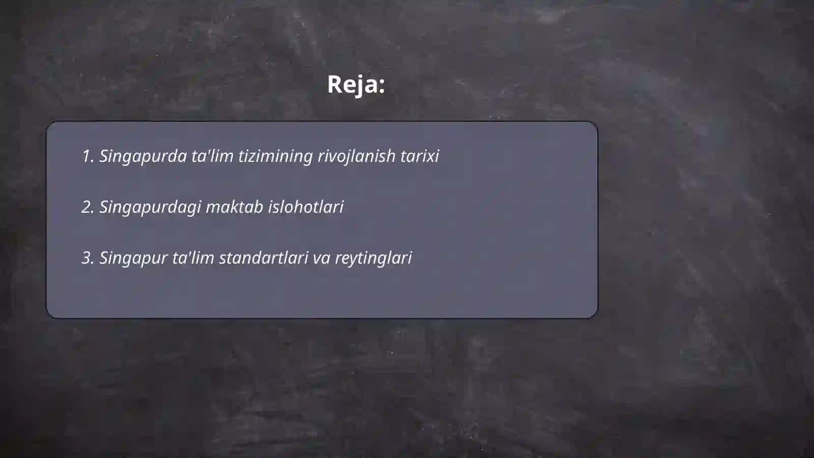 Singapur ta'lim tizimi 2