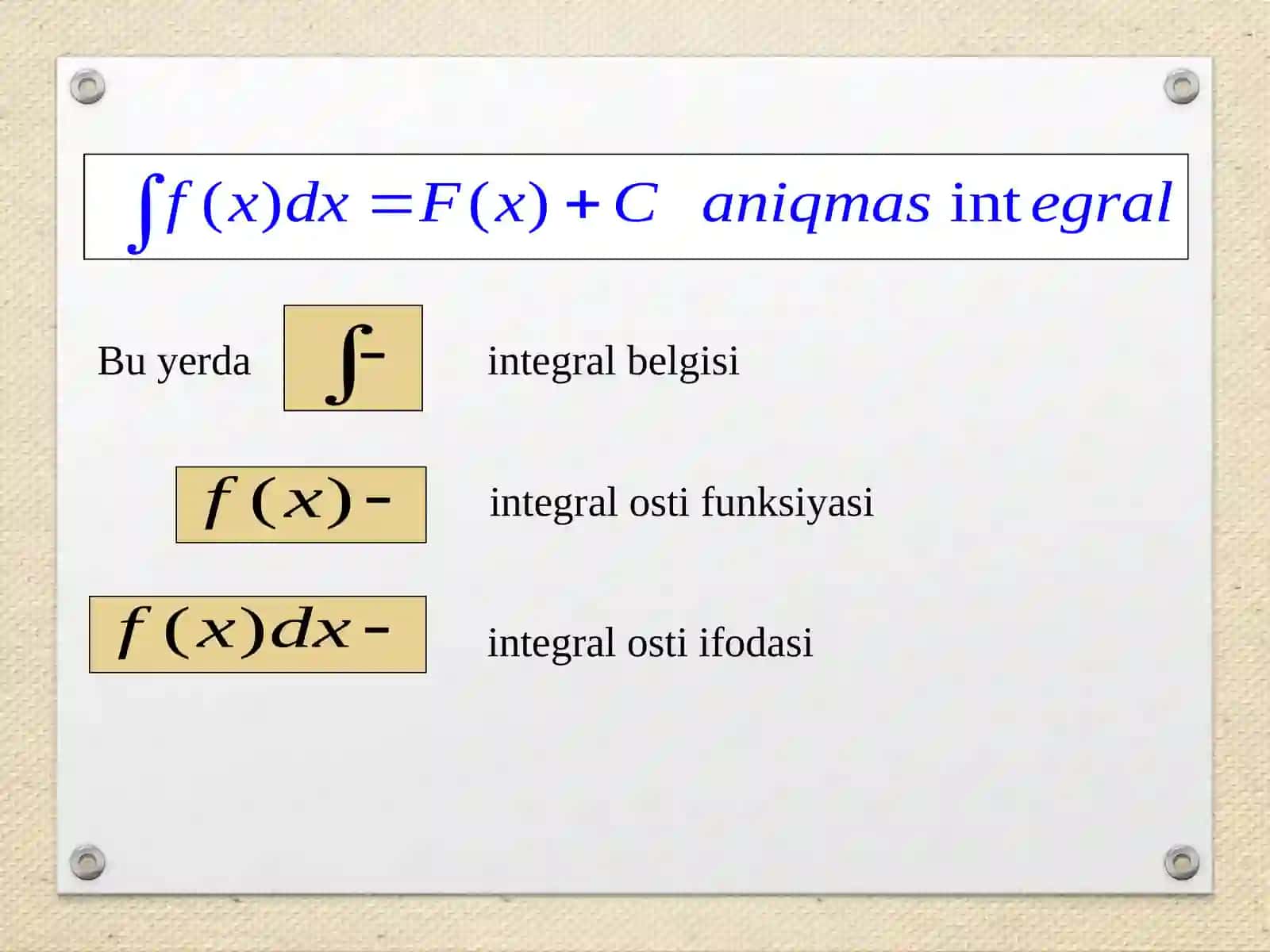 26-mavzu. Aniqmas integral 2