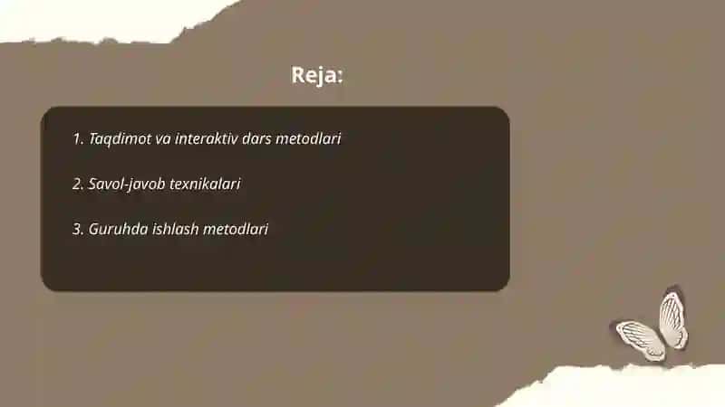 Taqdimot va interaktiv dars metodlari 2