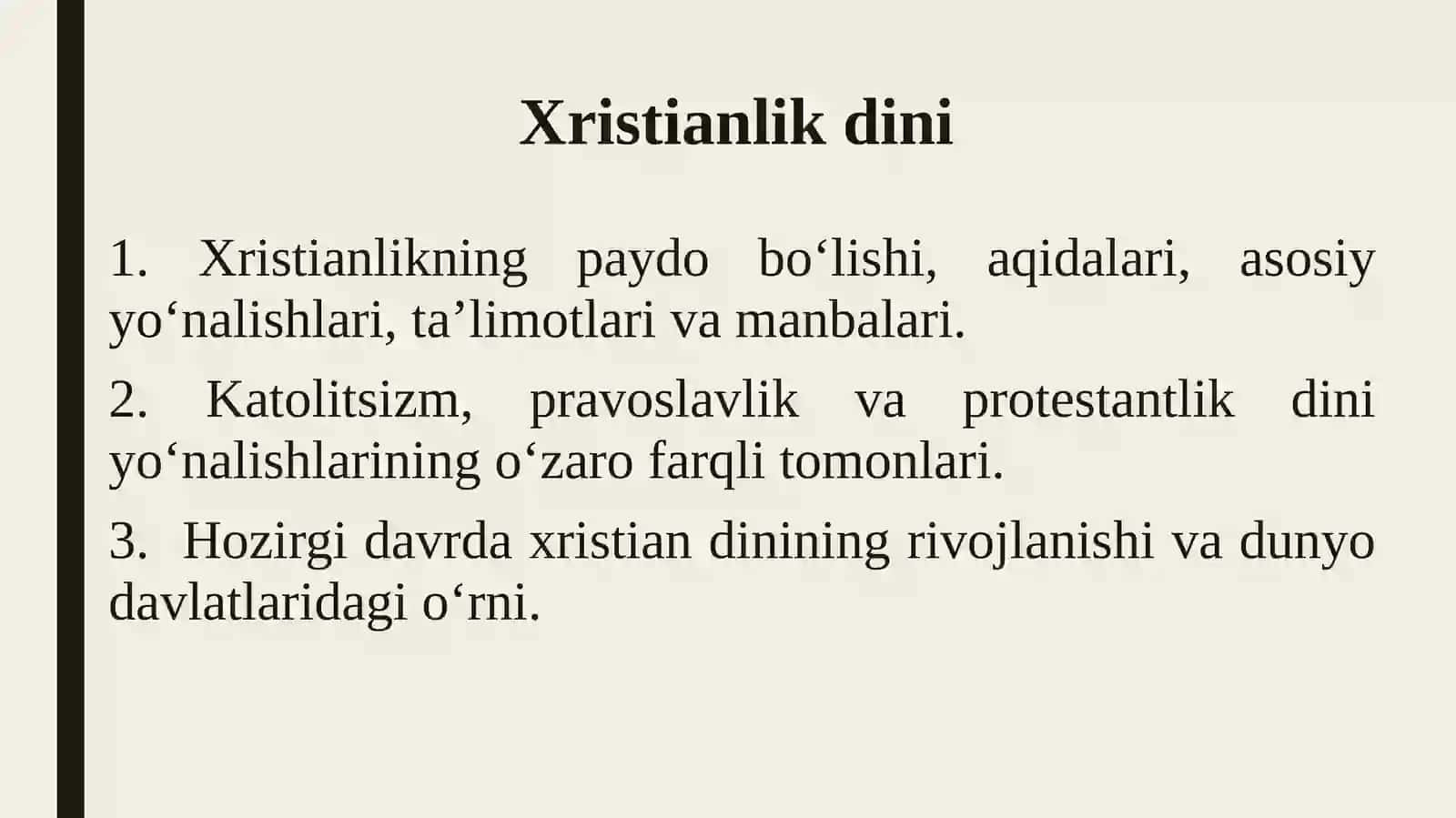 Xristianlik dini tarixi va ta’limoti 2