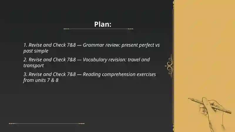 Revise and Check 7&8 2