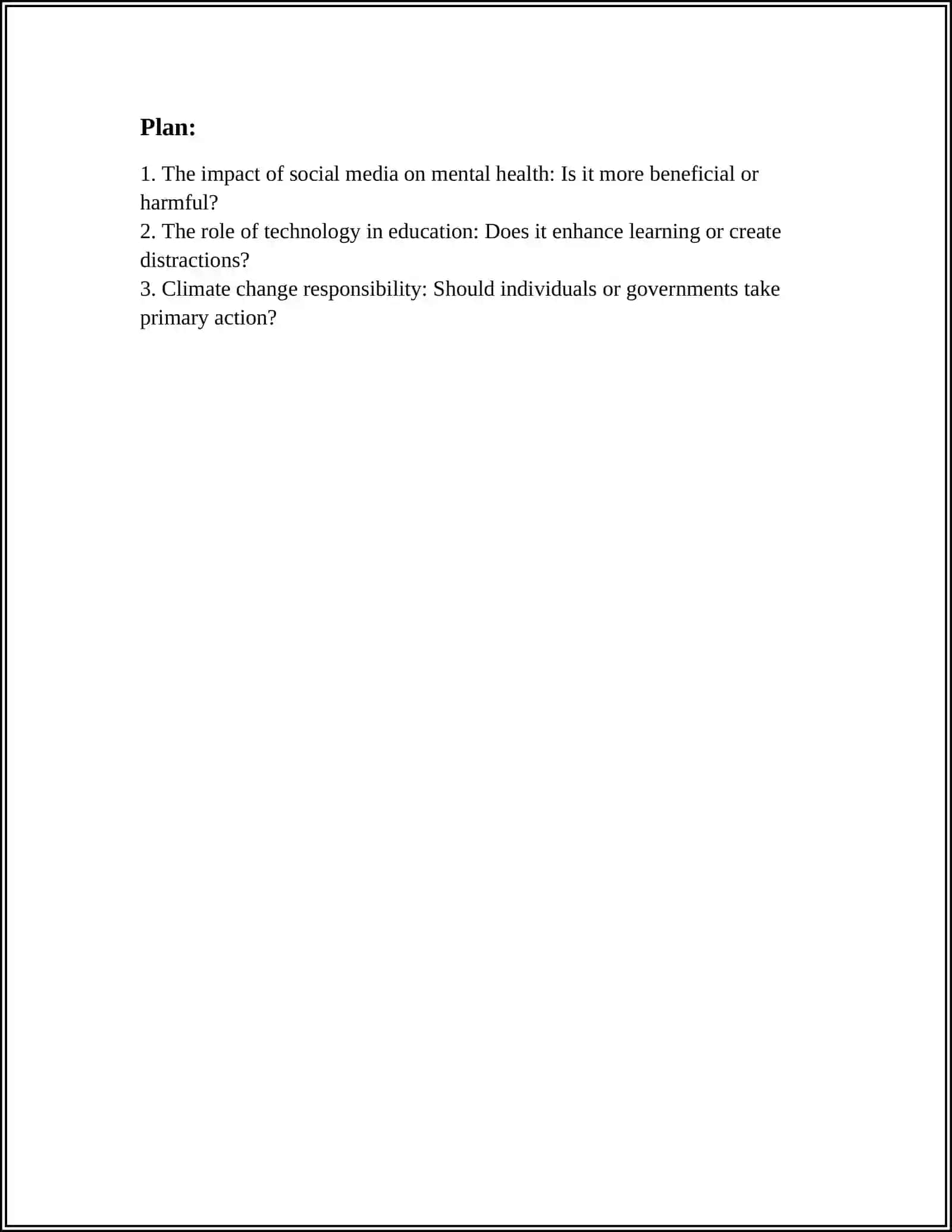 TWO PART QUESTION ESSAY 2