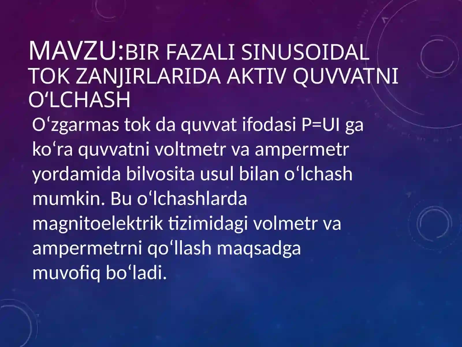 Elektro‘lchovlari 2