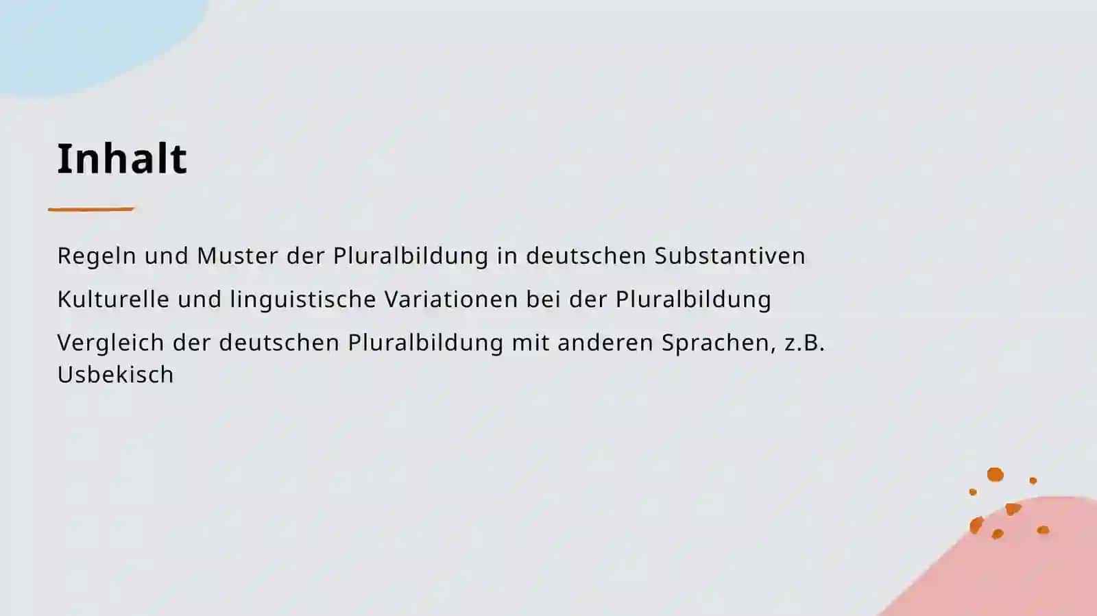 Pluralbildung der Substantive 2