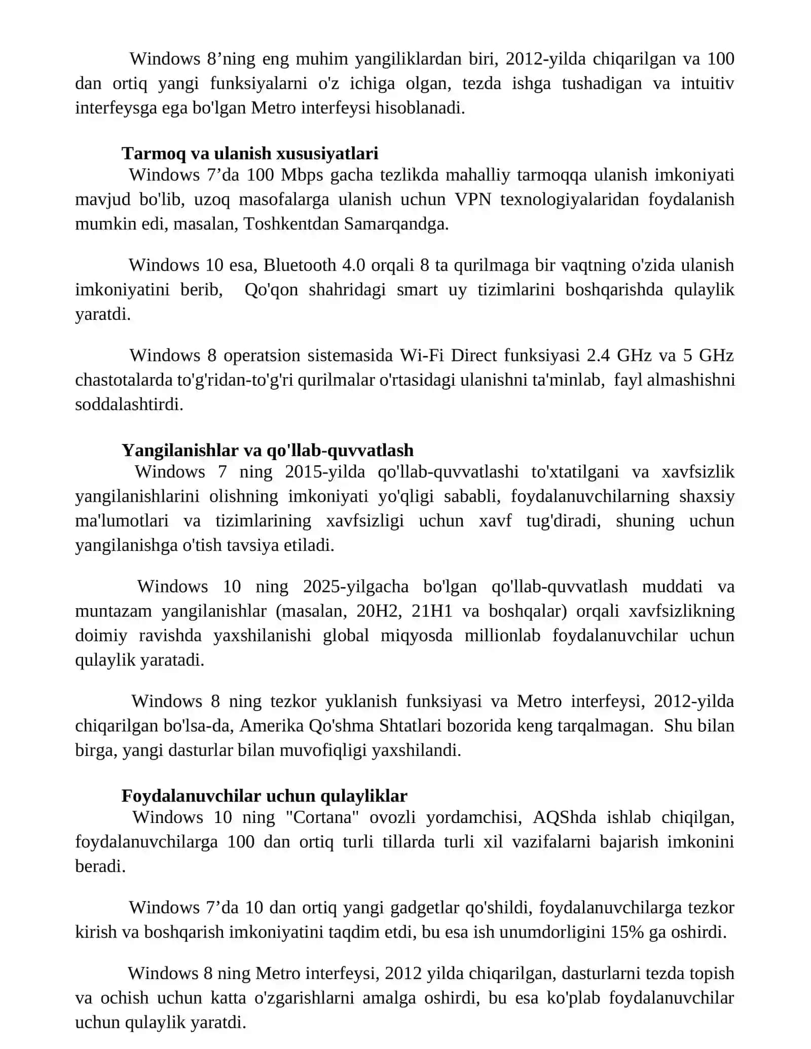 MS Windows 7,8,10 operatsion tizimlari 2