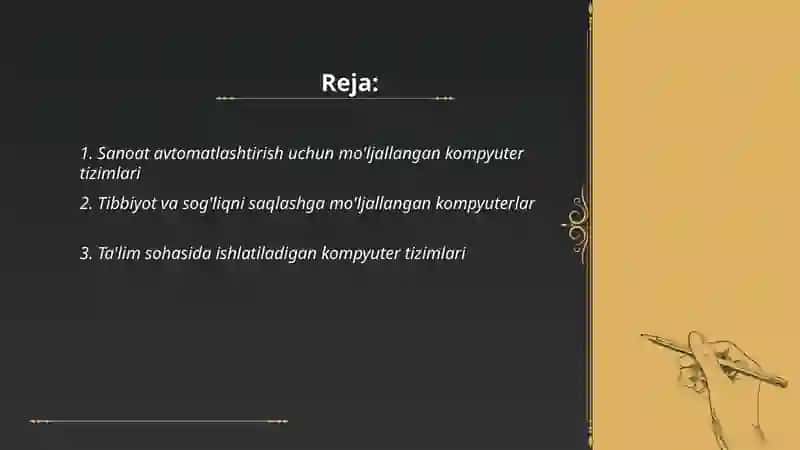 Sanoat avtomatlashtirish uchun mo'ljallangan kompyuter tizimlari 2