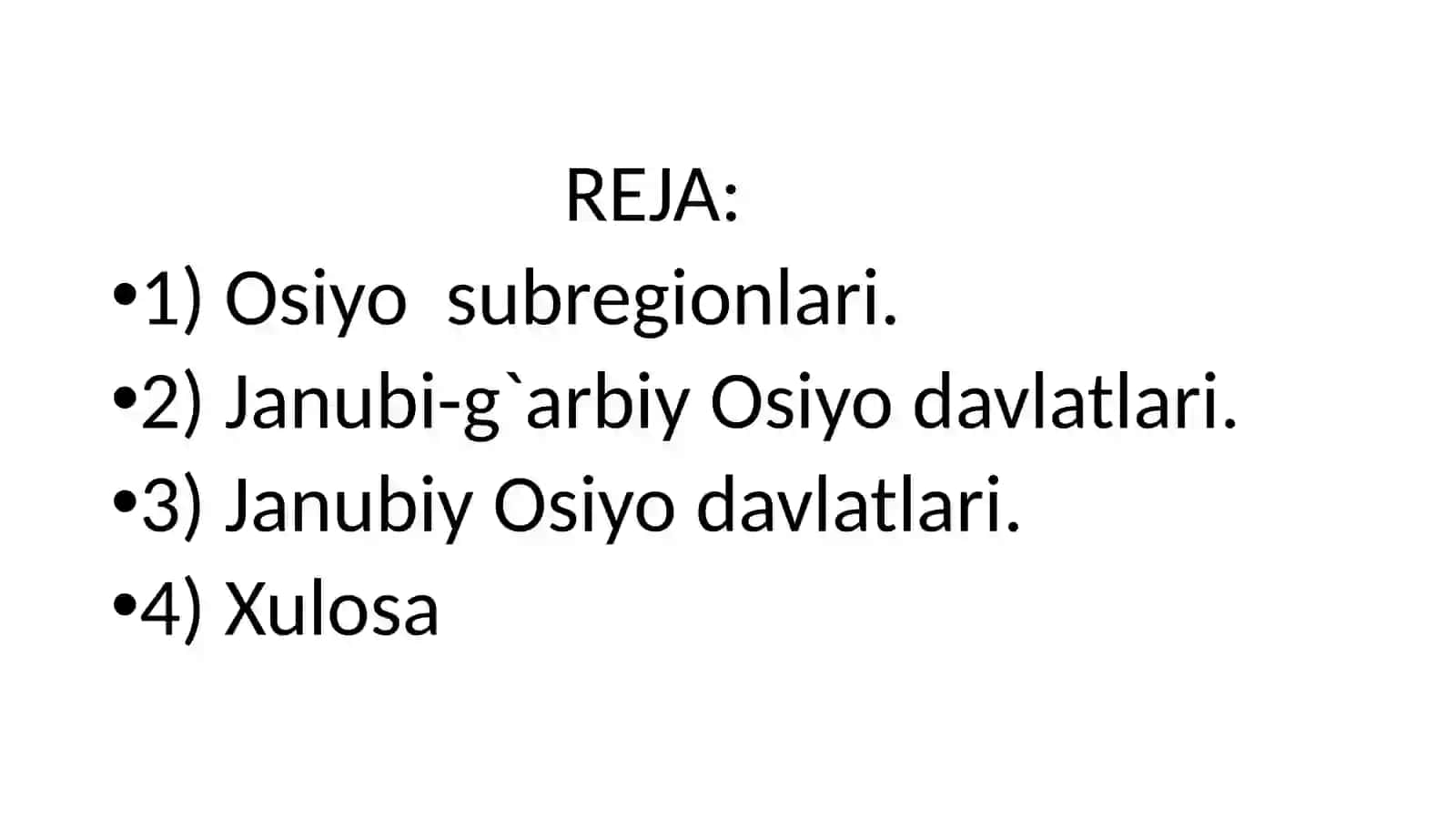 Janubi-G‘arbiy va Janubiy Osiyodavlatlari 2