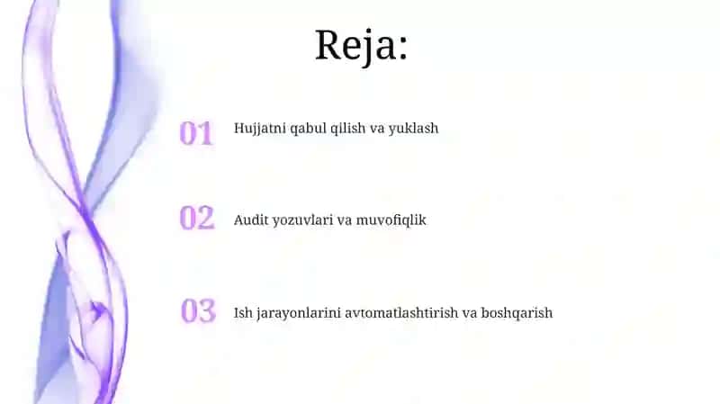 Hujjatlar ustida ishlash tartibi 2