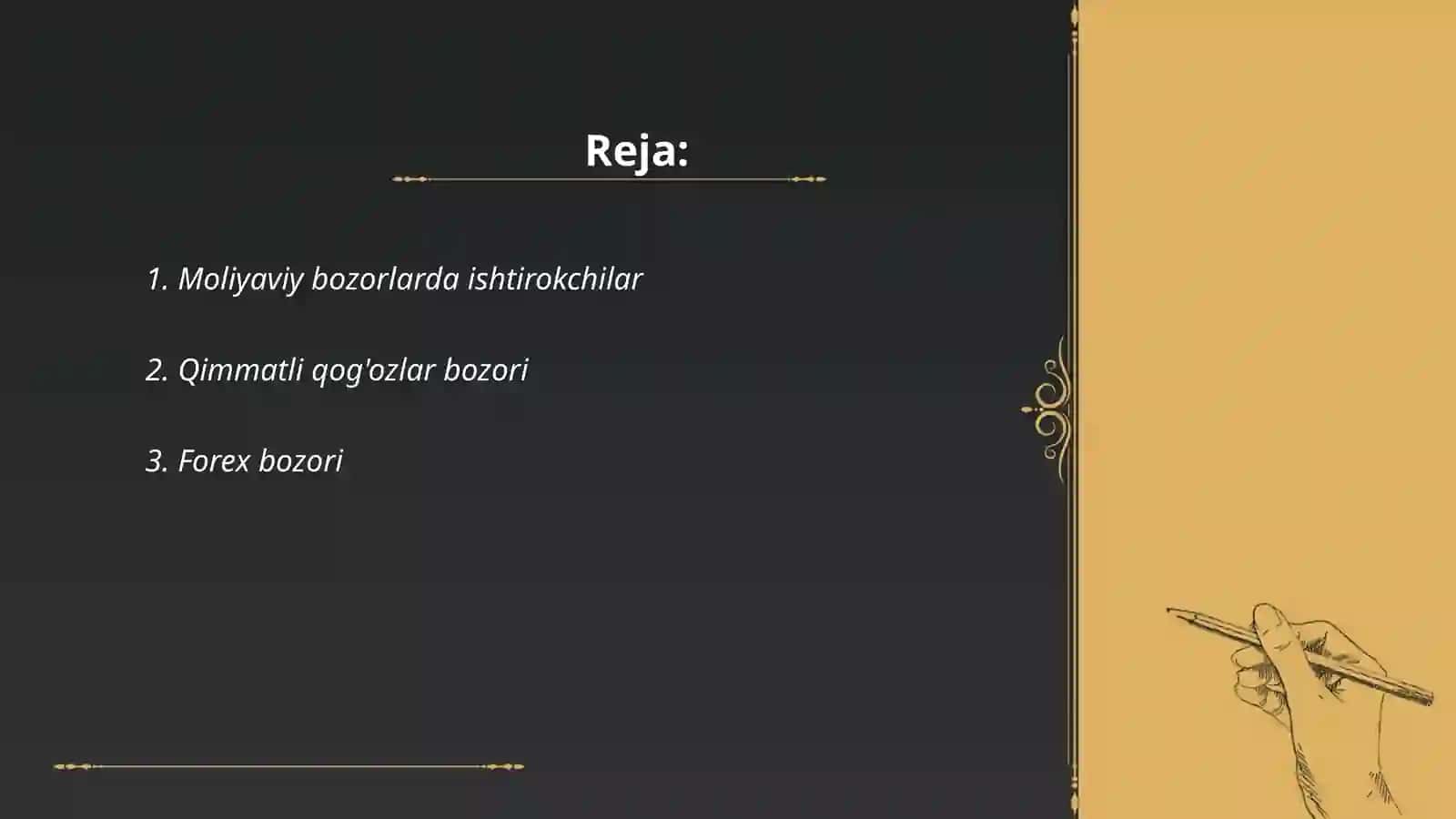 Moliyaviy bozorlar 2