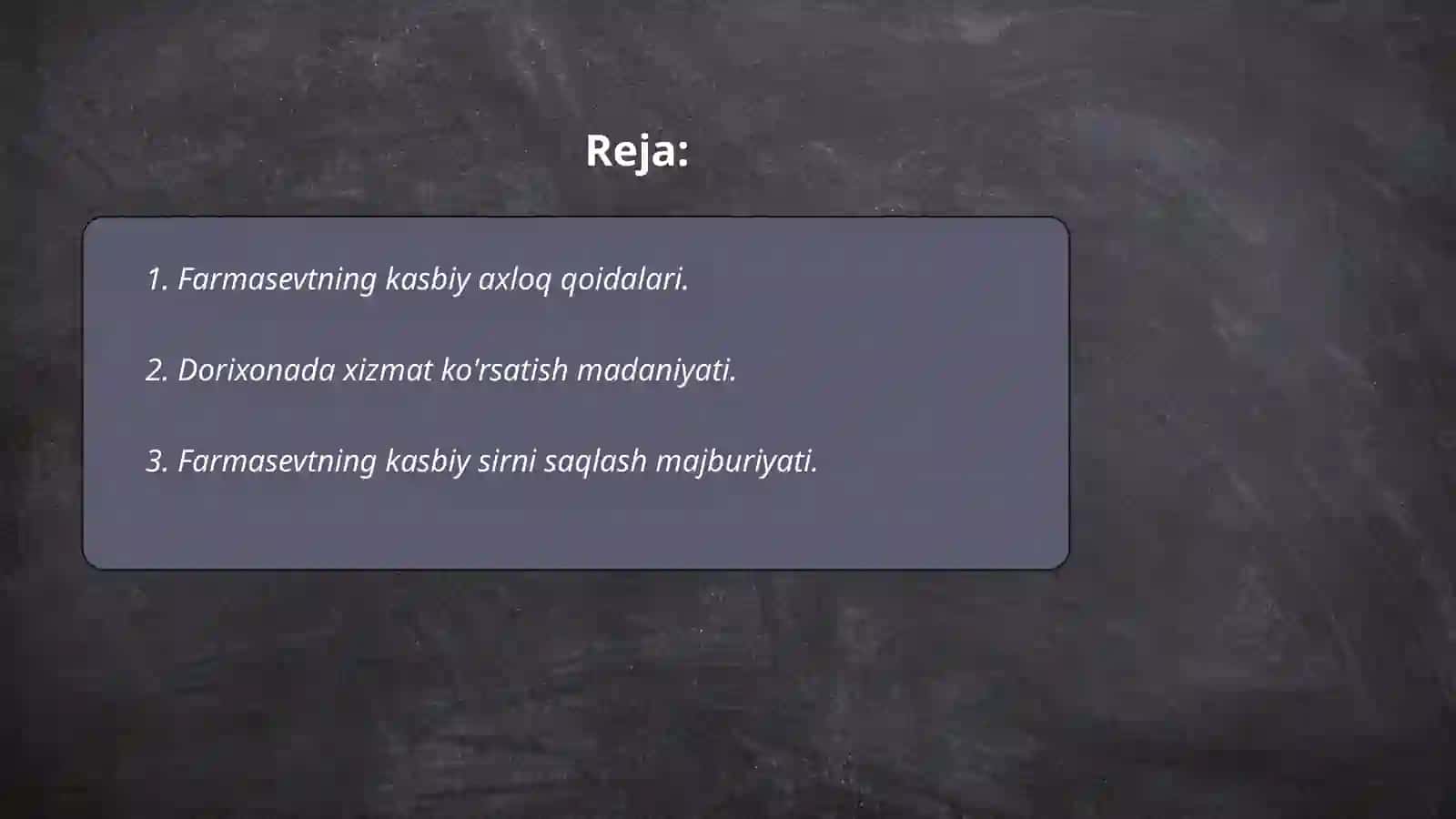 Dorixona faoliyatida farmasevtning etik vazifalari 2