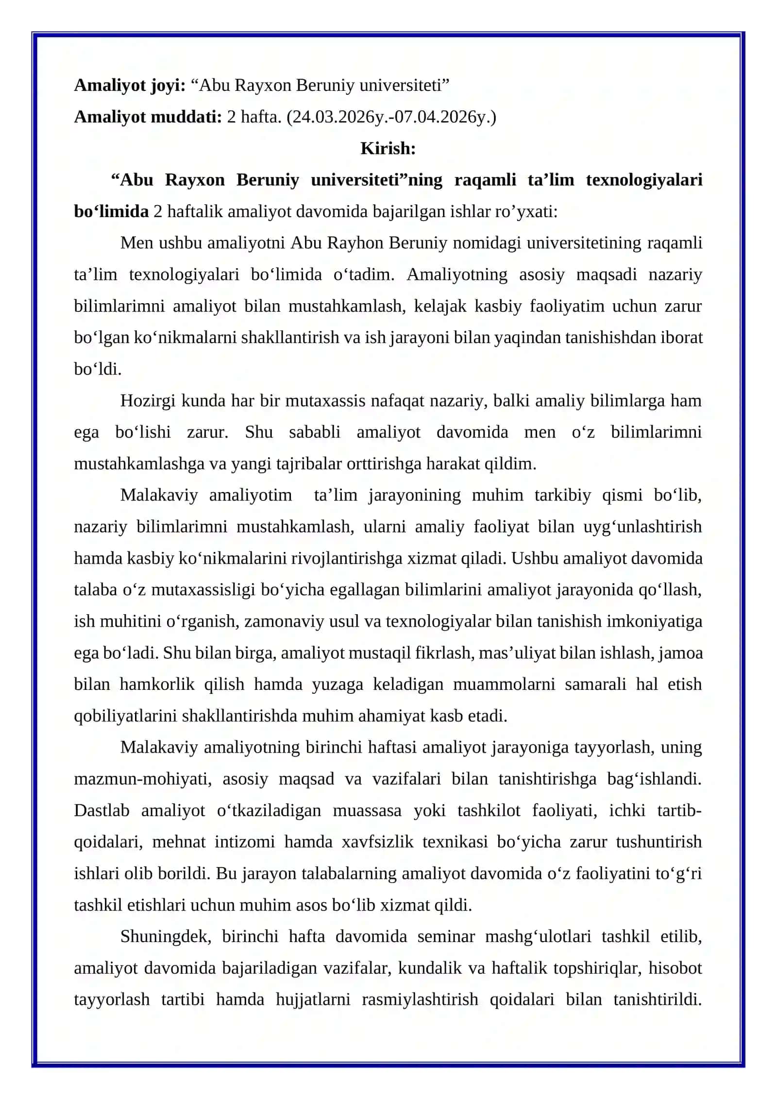 AMALIYOT HISOBOTI 2