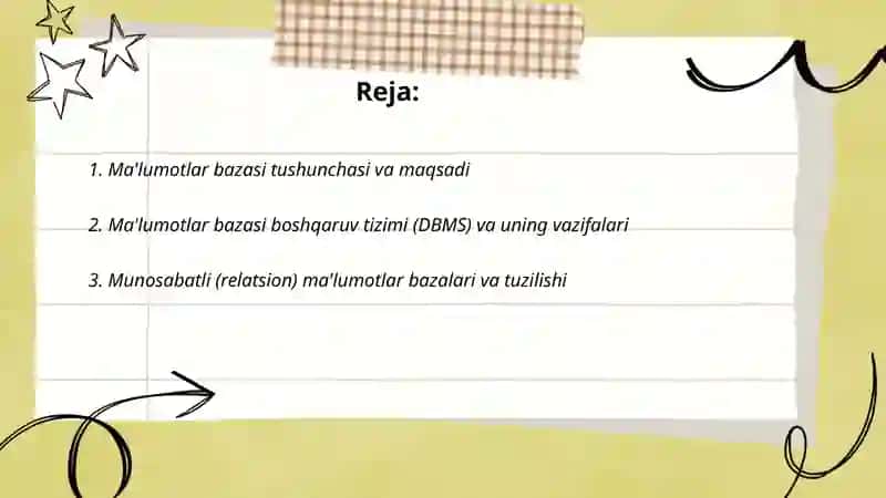 Malumotlar bazasi va uning turlari 2