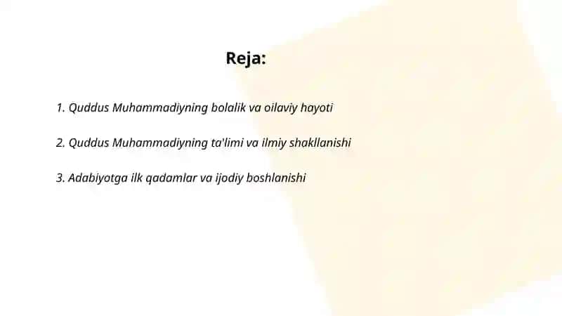 Quddus Muhammadiy hayoti va ijodi 2