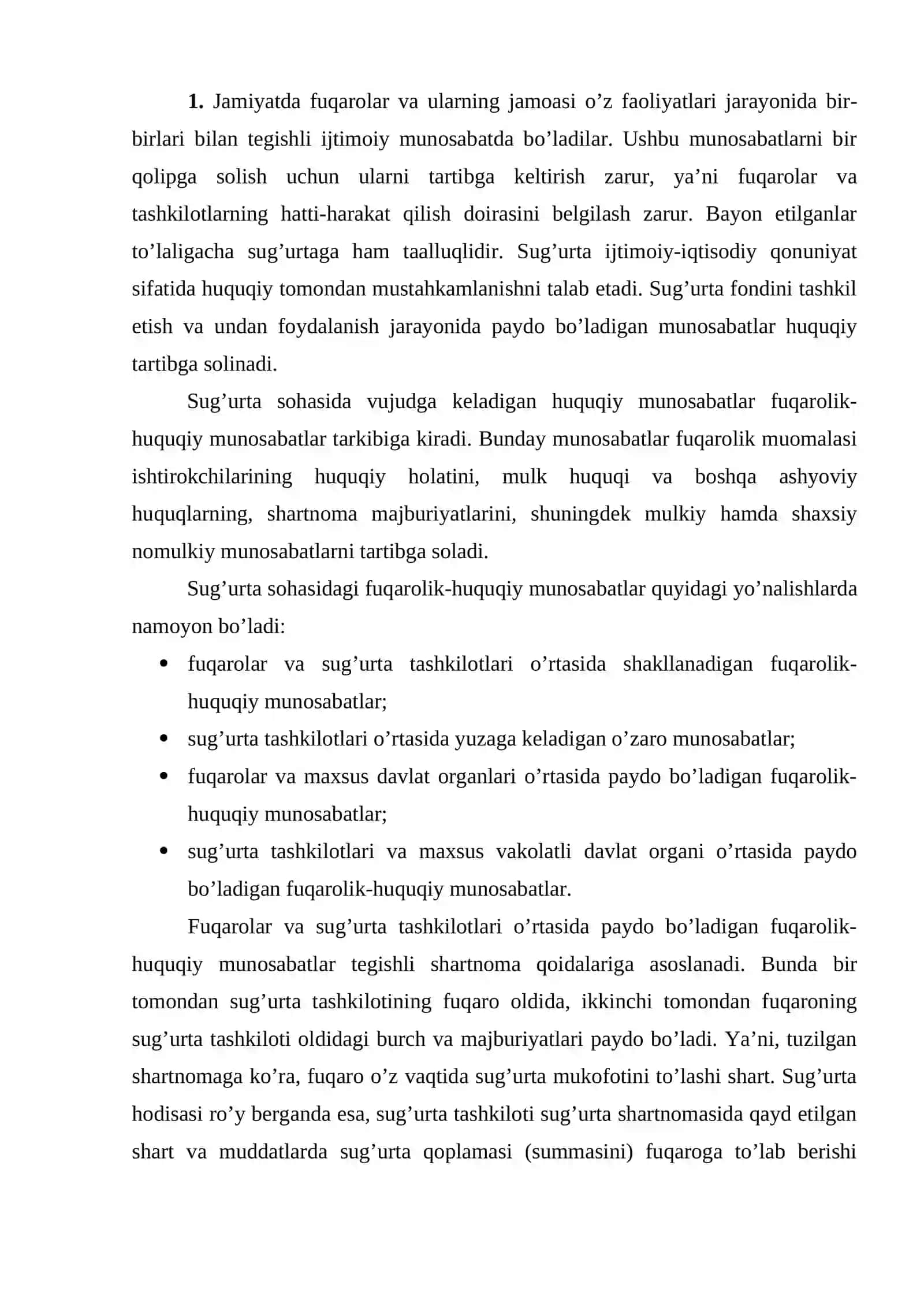 Sug’urta faoliyatini amalga oshirishning huquqiy asoslari 2