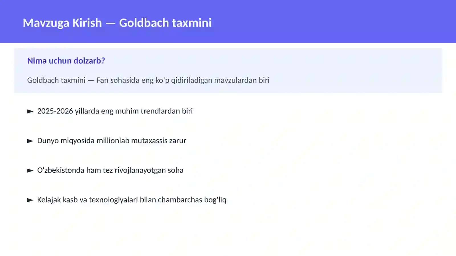 Goldbach taxmini 2