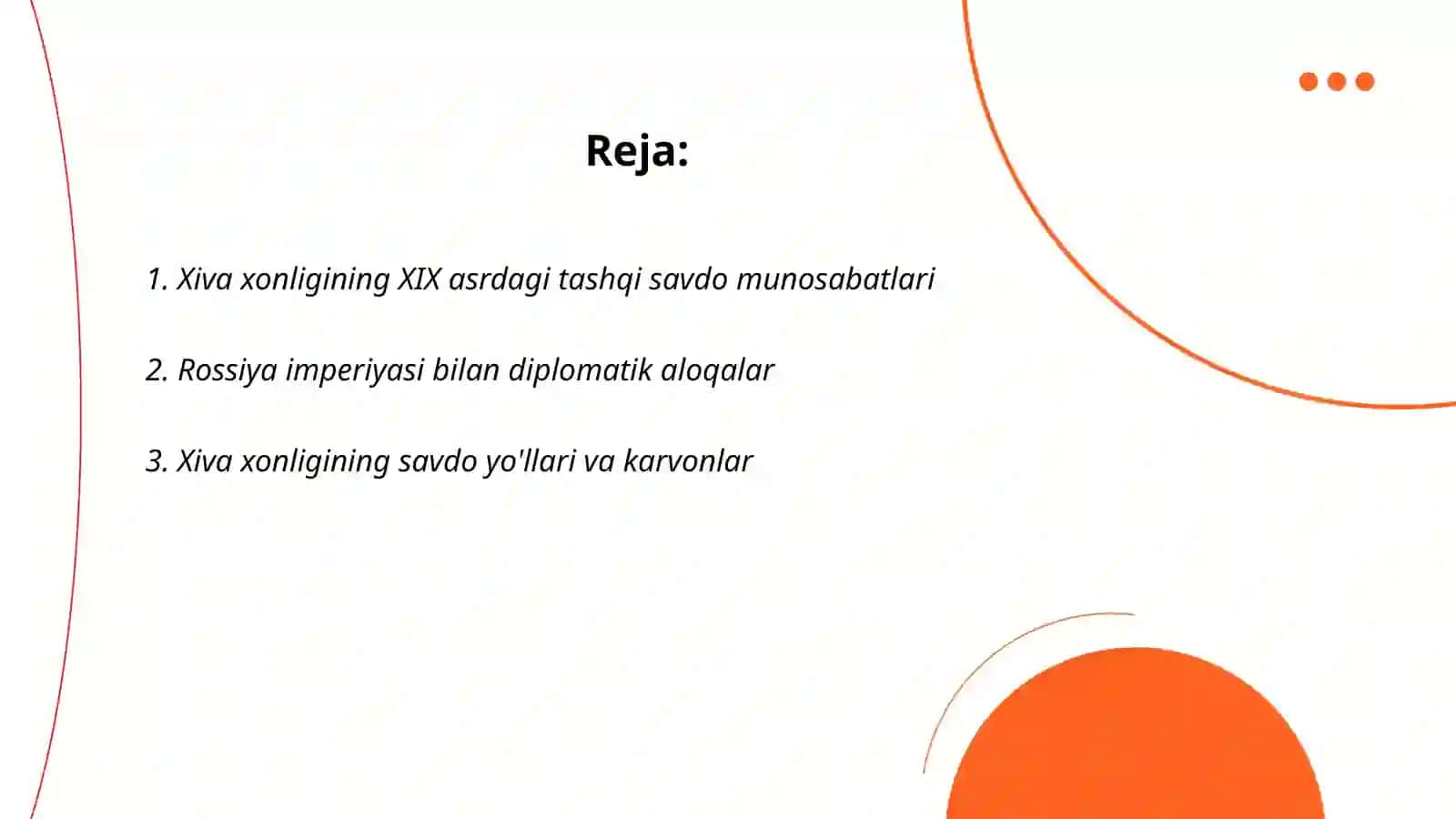 XIX asrda Xiva xonligining diplomatik va savdo-iqtisodiy munosabatlari 2