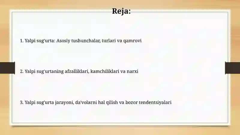 Yalpi sug'urta 2