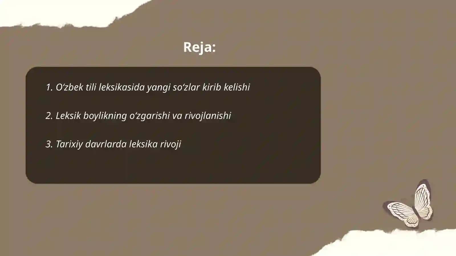 Oʻzbek tili leksikasining boyish manbalari 2