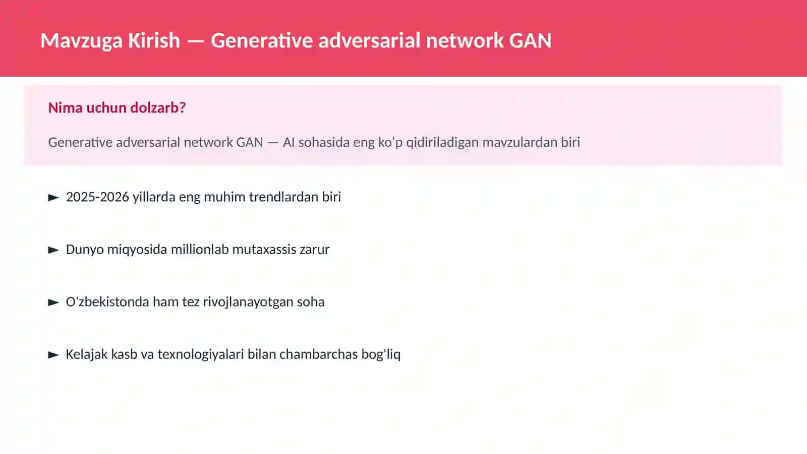 Generative adversarial network GAN 2