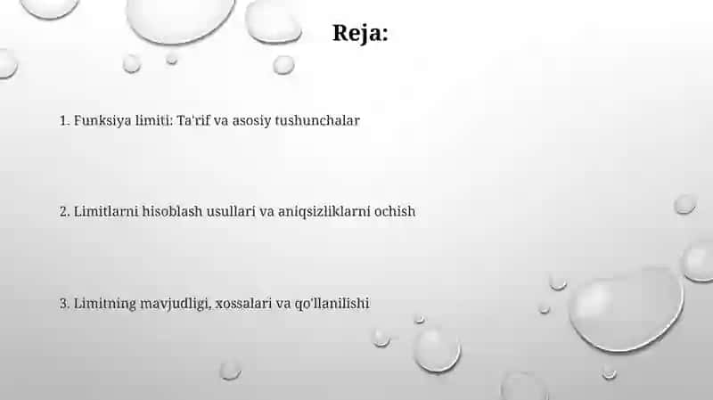 Funksiyaning nuqtadagi limiti 2