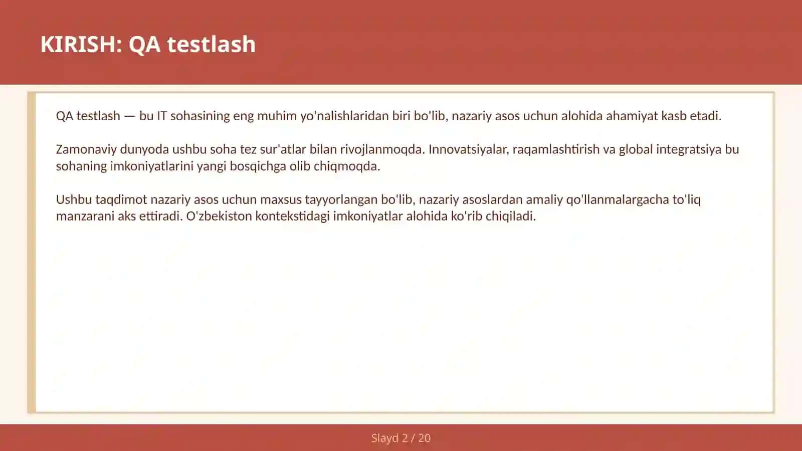QA testlash 2