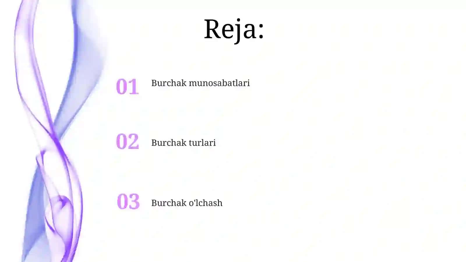 Burchak munosabatlari 2